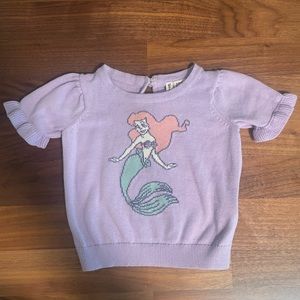 Janie and Jack x Disney Little Mermaid Ariel Purple Knit Top Sweater